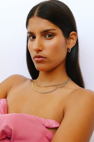 Duo Curb Chain Silver & Gold