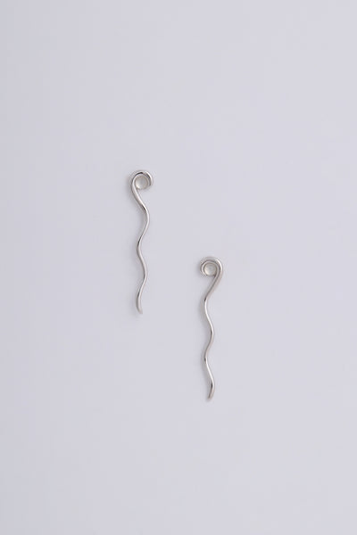 Abra Earrings Silver/Clear Quartz
