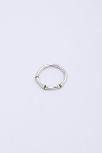 Ami Ring Silver/Green