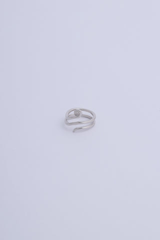 Desi Ring Silver/Clear Quartz