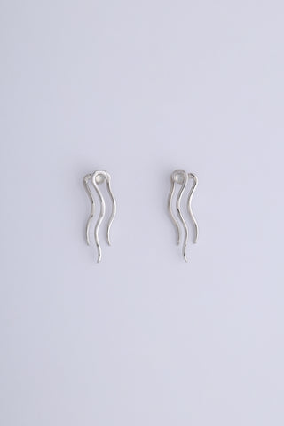 Dries Earrings Silver/Clear Quartz