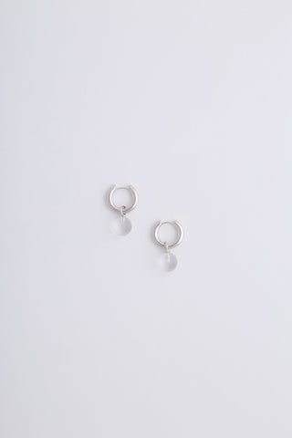 Miro Miro Aura Earrings Silver & Clear Quartz - ShopGoh 