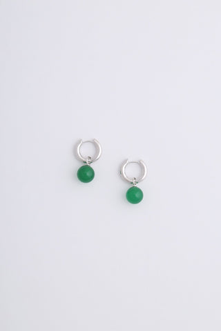 Miro Miro Aura Earrings Silver & Green Onyx - ShopGoh 