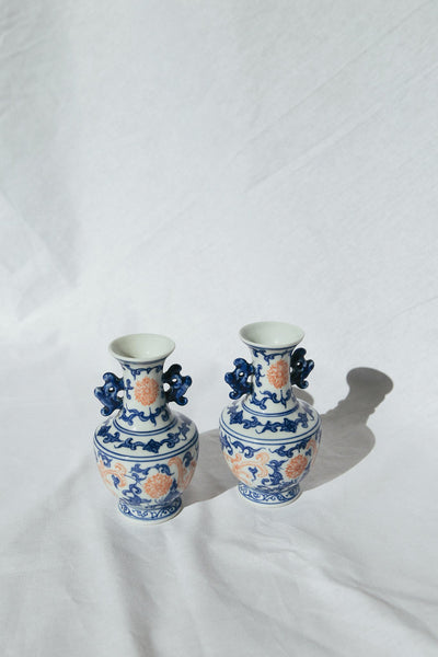 Pair of Ornamental Floral Vases