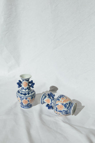 Pair of Ornamental Floral Vases