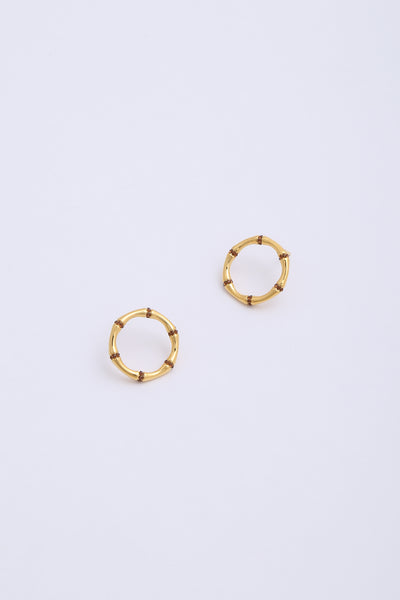 Kira Earrings Gold/Brown