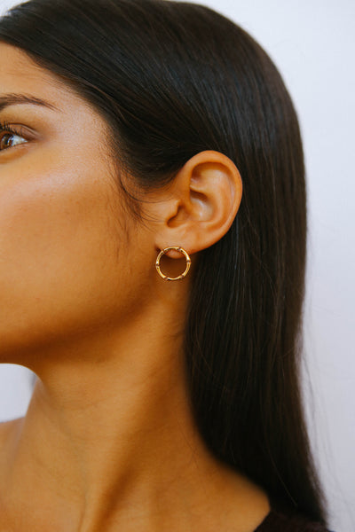 Kira Earrings Gold/Brown